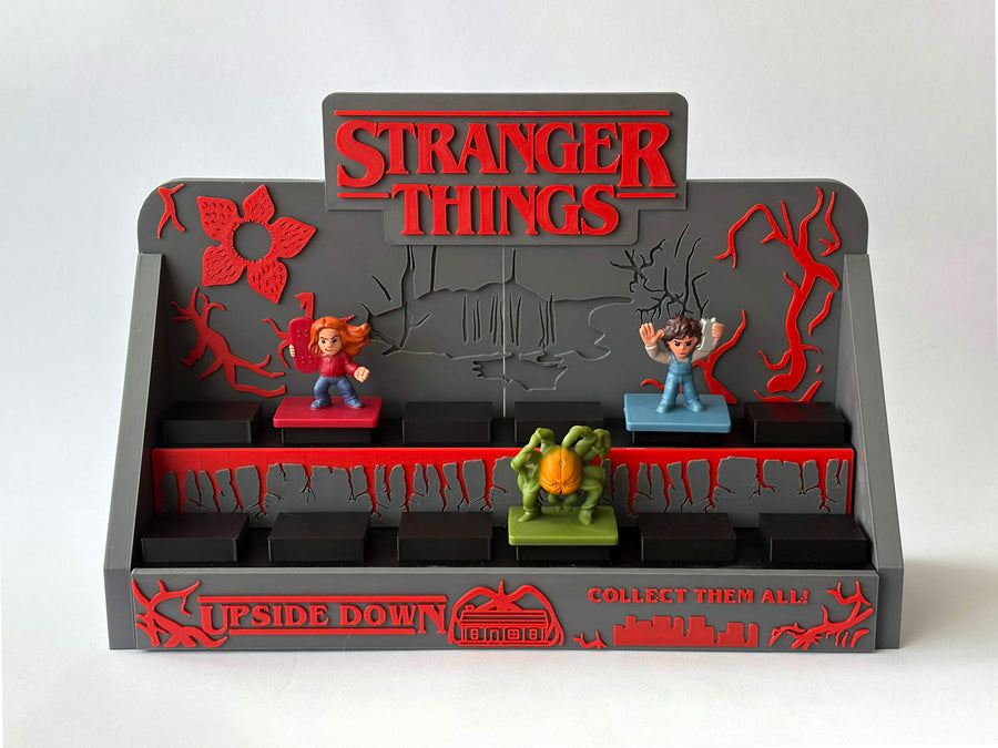 Happy Meal Collectible Figure Display Stand Compatible with Stranger Things – 3D Printed Shelf Organiser