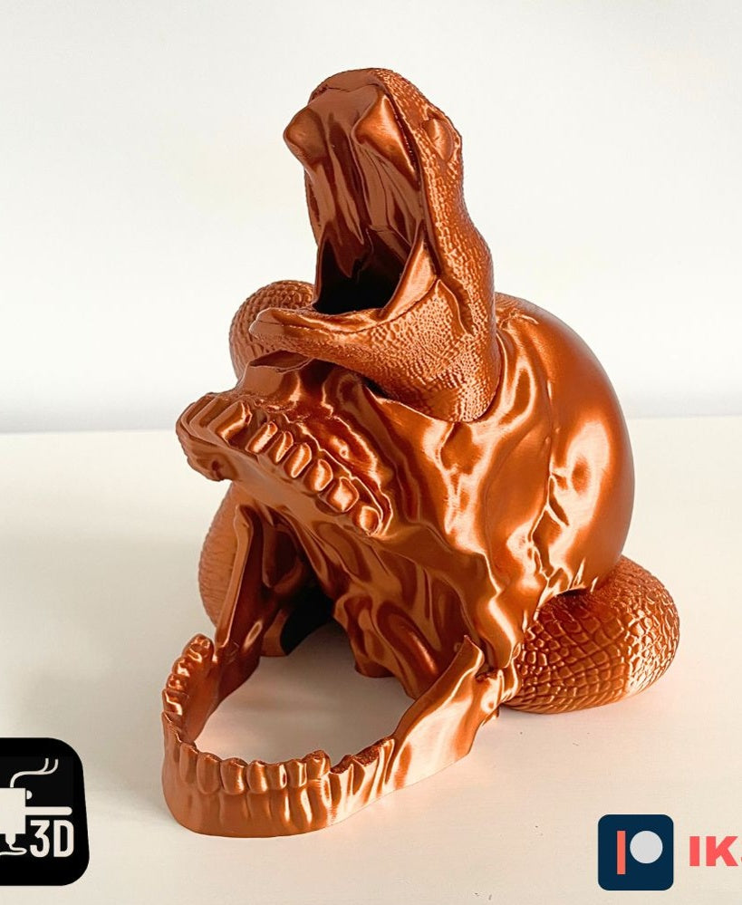 Macabre Skull & Serpent Dice Tower | Dark Fantasy Tabletop RPG Accessory