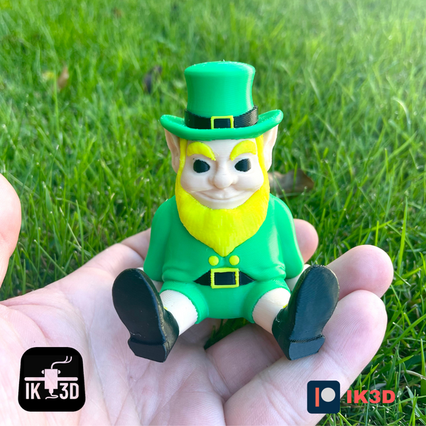 Handcrafted Green Leprechaun Shoulder Pal Figurine - St Patrick's Day Accessory