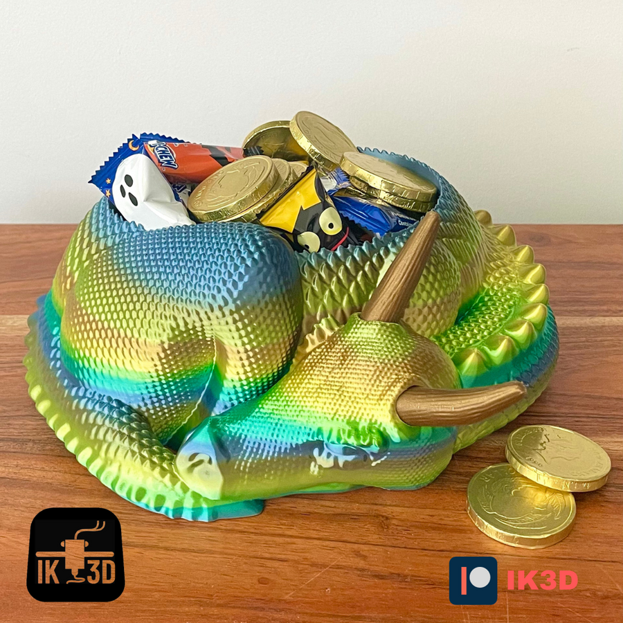 Sleepy Dragon Candy Bowl & Planter - Adorable Desktop Coin & Trinket Keeper