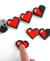 8-Bit Heart Clicker Fidget Toy - AI generated