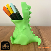 Cute Chubby T-Rex Dinosaur Pen and Pencil Holder Desk Organizer