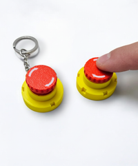 Emergency Stop Clicker Fidget Toy Keychain - AI generated