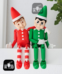 Flexi Elf on a Ledge: Articulated Happy & Angry Posable Elf Decor