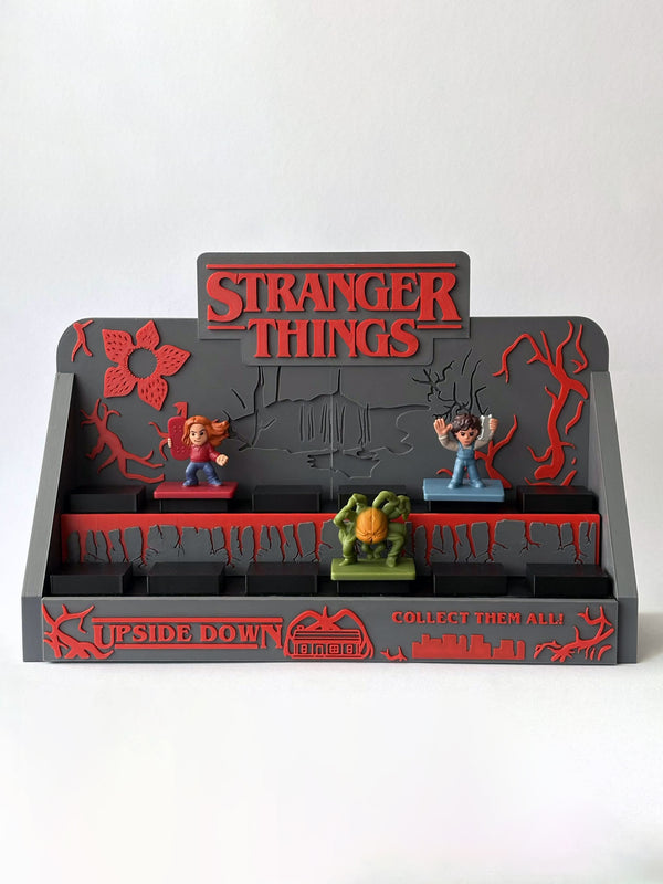 Happy Meal Collectible Figure Display Stand Compatible with Stranger Things – 3D Printed Shelf Organiser