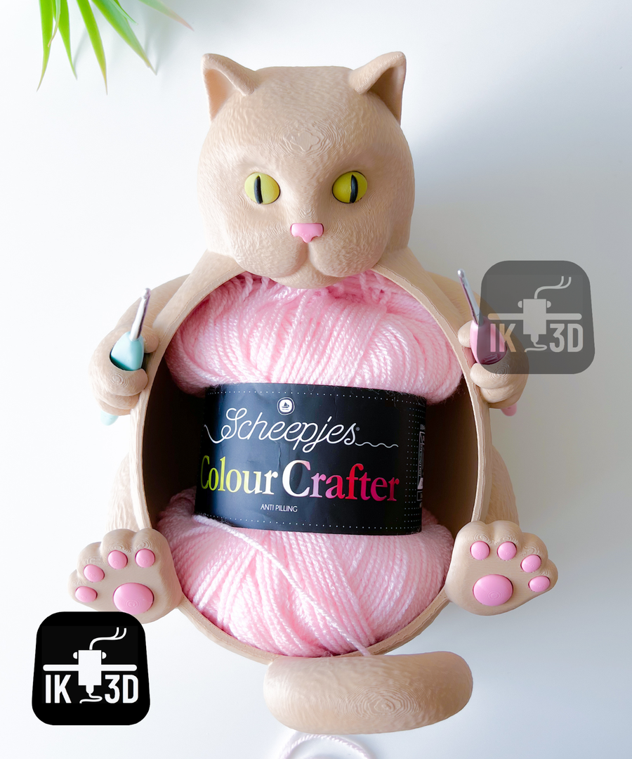 Charming Cat Yarn Bowl for Knitting & Crochet | Tangle-Free Yarn