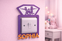 Personalised K-Pop Style Light Switch Cover | Custom Name 3D Printed Room Decor | Girls Bedroom Gift