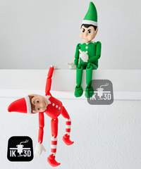 Flexi Elf on a Ledge: Articulated Happy & Angry Posable Elf Decor