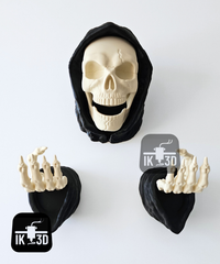 Haunting Grim Reaper Wall Mount Gaming Headset & Controller Holder
