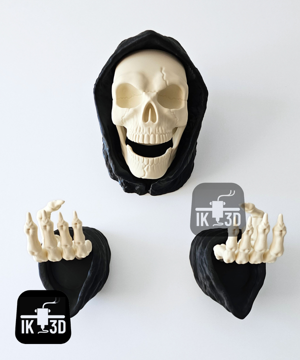 Haunting Grim Reaper Wall Mount Gaming Headset & Controller Holder