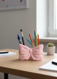 Bow Ribbon Pen Holder – 3D Printed Desk Organiser - AI generated