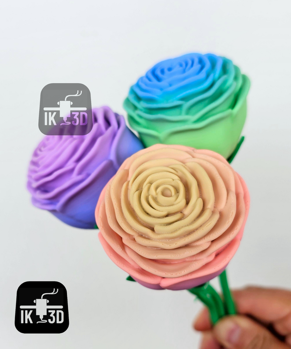 Rose Multiparts(set of 3) with Holder