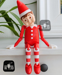 Flexi Elf on a Ledge: Articulated Happy & Angry Posable Elf Decor