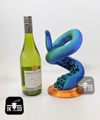 Deep Sea Octopus Tentacle Wine Bottle Holder - Nautical Ocean Decor Sculpture