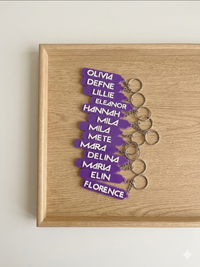 Custom Kpop Style Name Keychain | Personalised 3D Printed Fan Gift