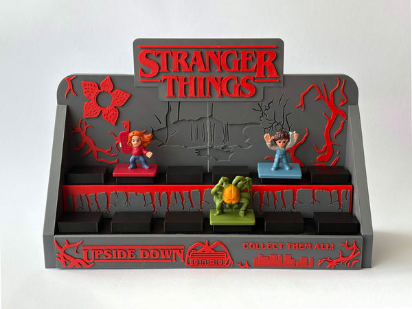 Happy Meal Collectible Figure Display Stand Compatible with Stranger Things – 3D Printed Shelf Organiser