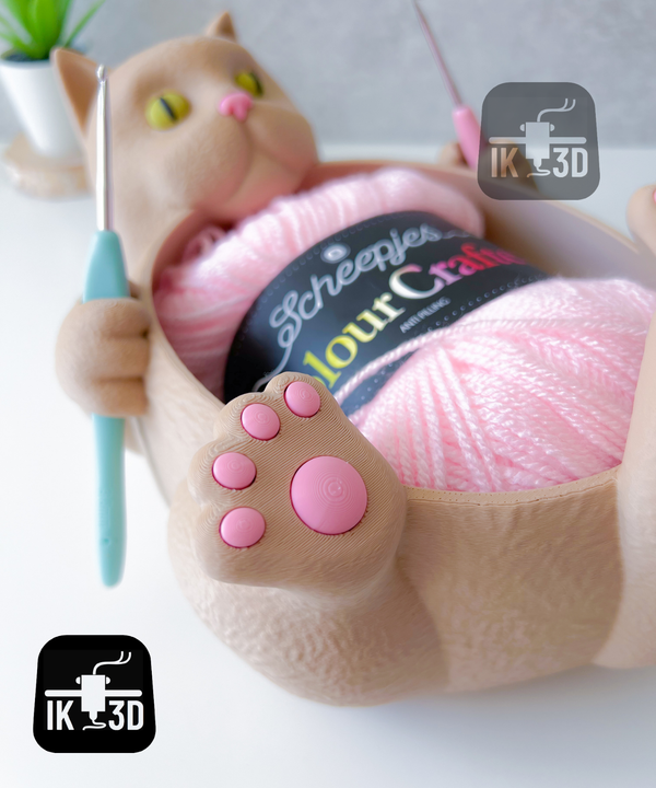 Charming Cat Yarn Bowl for Knitting & Crochet | Tangle-Free Yarn