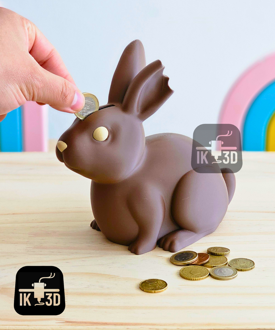 Easter Chocolate Bunny Piggy Bank - Decorative Savings Gift for Kids & Adults