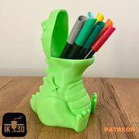 Cute Chubby T-Rex Dinosaur Pen and Pencil Holder Desk Organizer