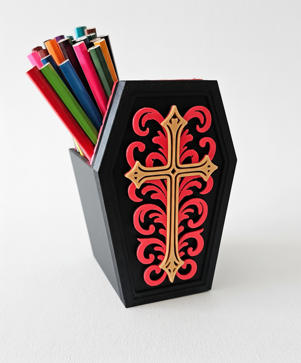 Coffin Pen Holder Multiparts - AI generated
