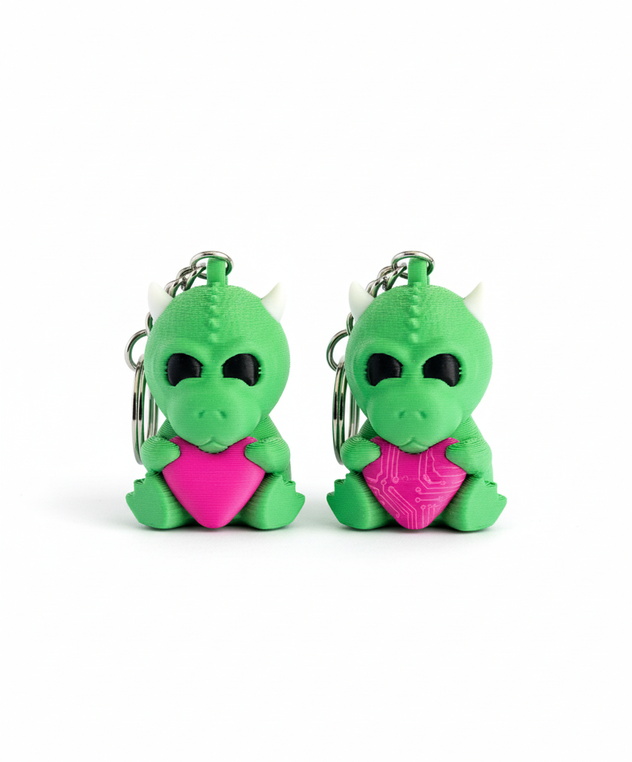 Baby Dragon Valentine's Day Figurine - AI generated