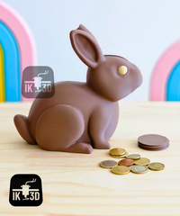 Easter Chocolate Bunny Piggy Bank - Decorative Savings Gift for Kids & Adults