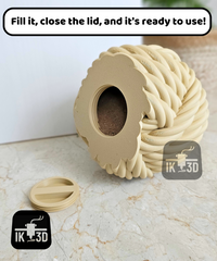 Weighted Nautical Monkey Fist Knot Door Stopper - Rope Knot Decor