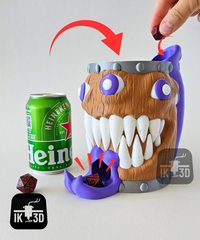 Mimic Treasure Chest Monster Dice Tower & Can Cooler for RPG Gaming