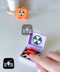 Nuke Briefcase Fidget Clicker - Red Button Gaming Desk Toy