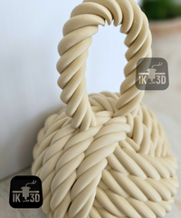 Weighted Nautical Monkey Fist Knot Door Stopper - Rope Knot Decor