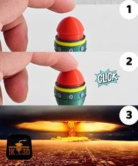 Wasteland Miniature Bomb Clicker Fidget Toy - PLA Desk Decor