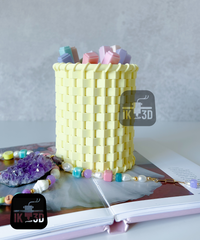 Wicker-Style 3D Printed Containers - Set of 3 Stackable Storage Organizers