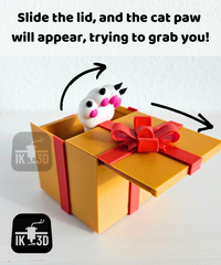 Pop-Up Cat Paw Gift Box - Unique Surprise