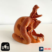 Macabre Skull & Serpent Dice Tower | Dark Fantasy Tabletop RPG Accessory