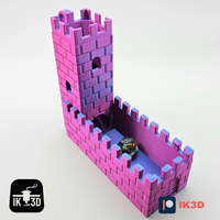 Medieval Foldable PLA Watchtower Dice Tower for Tabletop RPGs & Storage