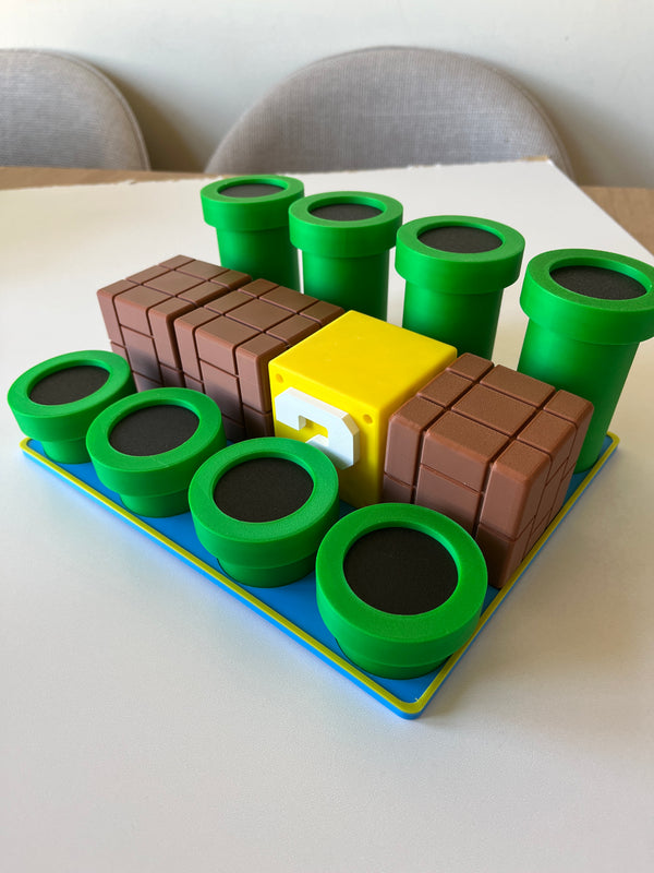 Super Mario Galaxy Collectible Figure Display Stand – 3D Printed Shelf Organiser