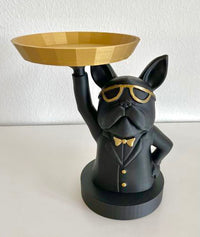 Dapper British Bulldog Butler Key & Valet Tray for Entryway