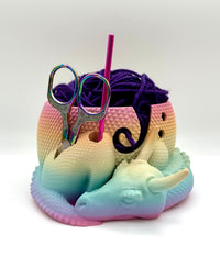 Fantasy Dragon Yarn & Crafting Bowl –Organizer with Tool Holders