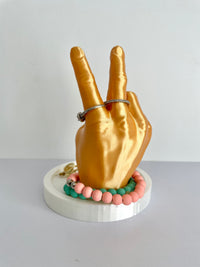 Peace Sign Jewelry Tray - Elegant Minimalist Ring Dish & Trinket Catch-all, PLA