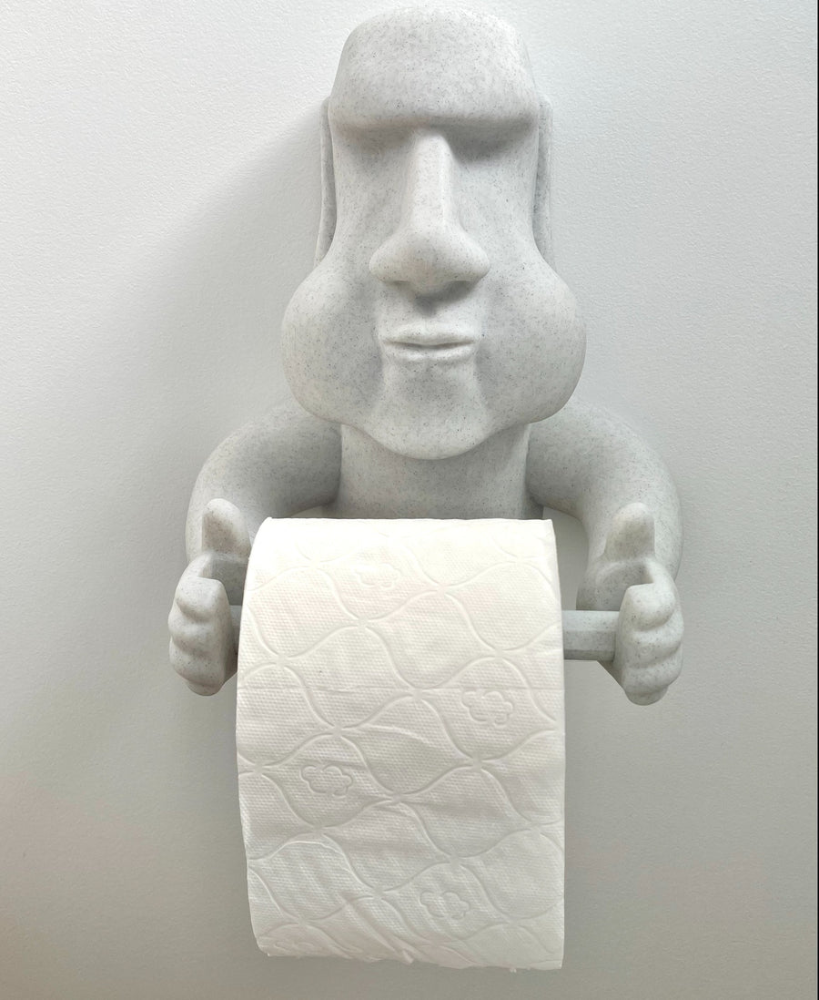 Funny Moai Easter Island Statue Toilet Paper Holder - Wall Mounted Decor