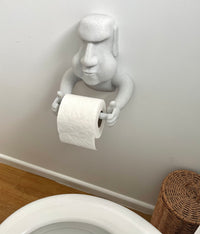 Funny Moai Easter Island Statue Toilet Paper Holder - Wall Mounted Decor