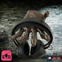 Creepy Demon Hand Headset Holder | Gothic Wall Mount & Coat Hook Decor