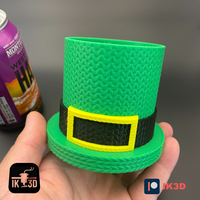St Patrick's Day Knitted Leprechaun Hat Can Cooler, Irish Novelty Gift