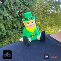 Handcrafted Green Leprechaun Shoulder Pal Figurine - St Patrick's Day Accessory