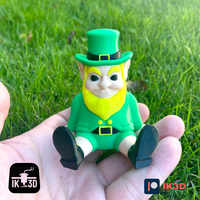 Handcrafted Green Leprechaun Shoulder Pal Figurine - St Patrick's Day Accessory