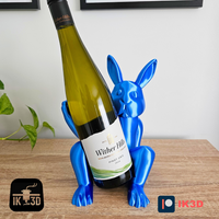 Naughty & Nice Bunny Wine Bottle Holder - Funny Rabbit Wine Rack Decor Gift