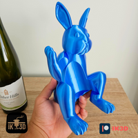 Naughty & Nice Bunny Wine Bottle Holder - Funny Rabbit Wine Rack Decor Gift