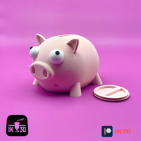 Cute Round Piggy Money Bank - Coin Saver for Kids & Desk Decor