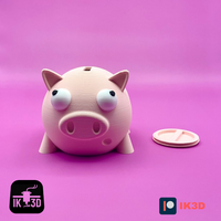 Cute Round Piggy Money Bank - Coin Saver for Kids & Desk Decor