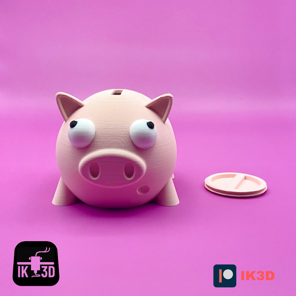 Cute Round Piggy Money Bank - Coin Saver for Kids & Desk Decor